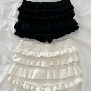 Edikted Ruffled Knitted Shorts Bundle